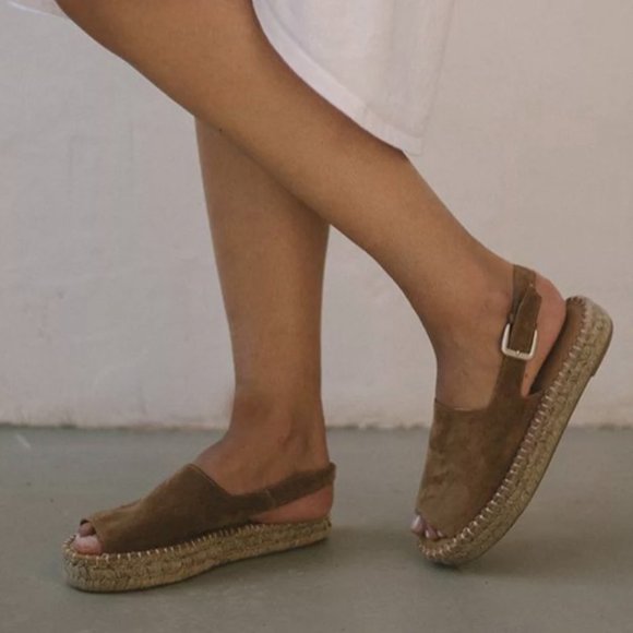 NEW Madewell Alohas suede leather espadrille mule sandals 9.5Brand new - Picture 3 of 5